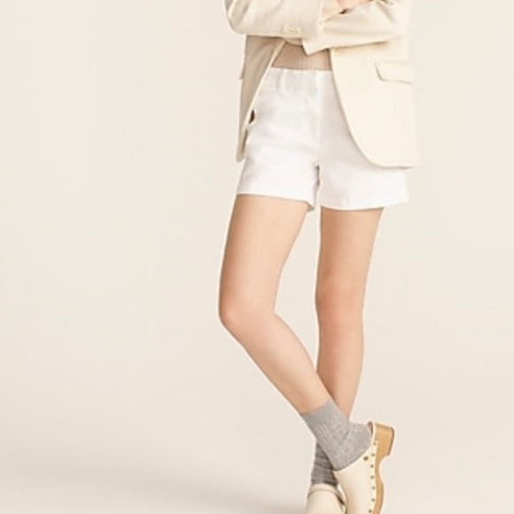 J crew 4” stretch chino shorts solid white - Picture 1 of 3
